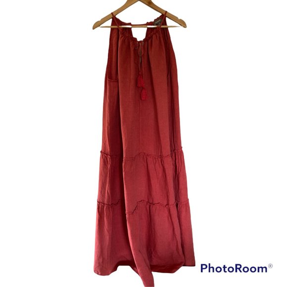 Sussan Dresses & Skirts - Sussan Sz 18 Colour Terracotta /Rust Relaxed 100% Linen Dress